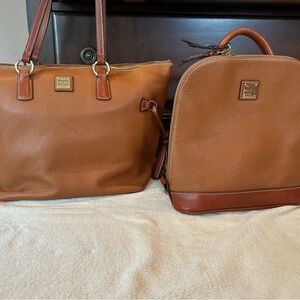 Dooney & Bourke Brown and Tan Men's Travel Bag Set